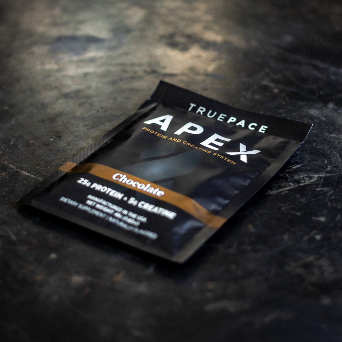 truePACE APEX Chocolate single-serve protein and creatine packet