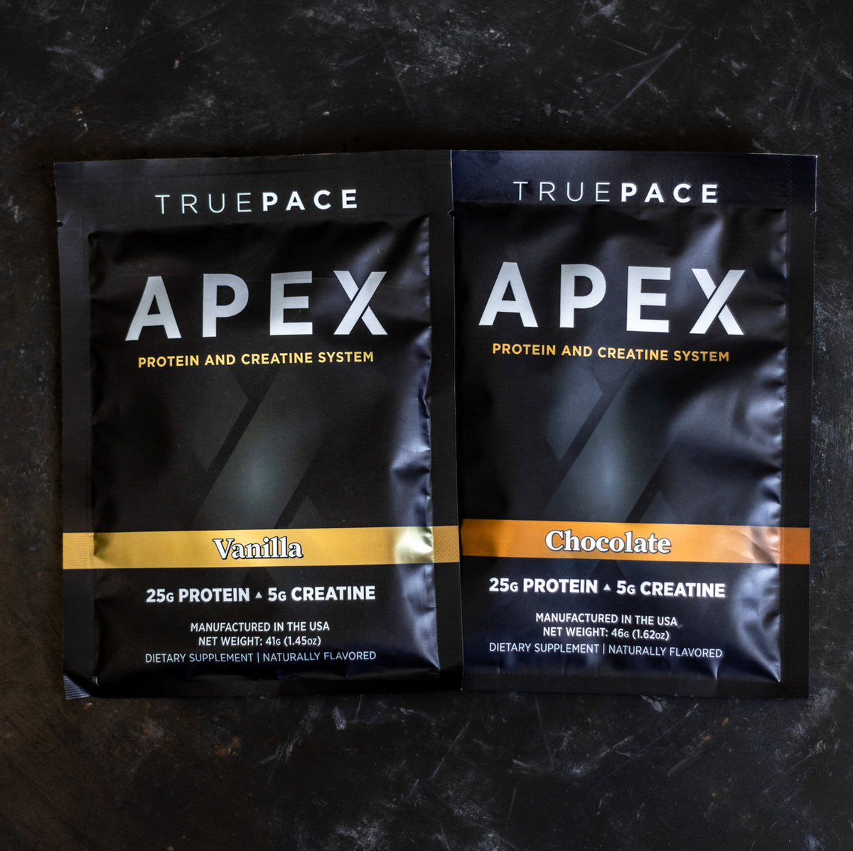 truePACE APEX Mixed pack of Vanilla and Chocolate protein and creatine packets